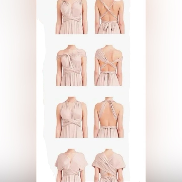 L'ATISTE by Amy Multiway Infinity Convertible Dress, Champagne Gold Size S - Picture 14 of 14